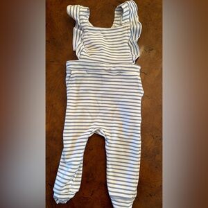 Little sleepies Striped 6-12 months overalls